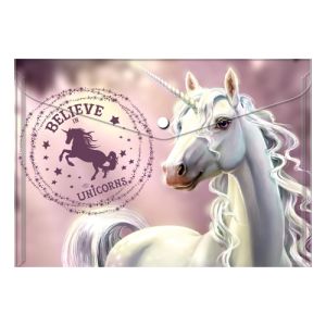 Obal PP s patentkou A4, Believe in Unicorns