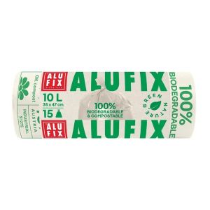 Vrecia na odpadky 10L /15ks Alufix Green Nature BIO