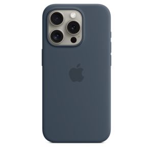 iPhone 15 Pre Silicone Case with MS - Storm Blue MT1D3ZM/A