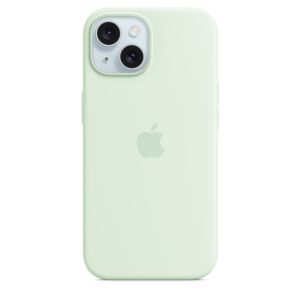 iPhone 15+ Silicone Case with MS - Soft Mint MWNG3ZM/A