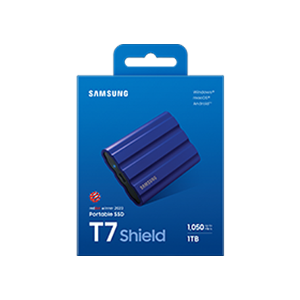 Samsung T7 Shield/1TB/SSD/Externý/2.5"/Modrá/3R MU-PE1T0R/EU