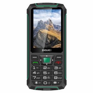 EVOLVEO StrongPhone W4, vodotesný odolný Dual SIM telefón, černo-zelená SGP-W4-BG