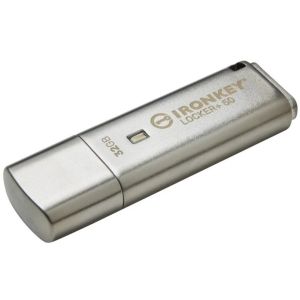 Kingston IronKey Locker+ 50/32GB/USB 3.1/USB-A/Strieborná IKLP50/32GB