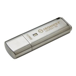 Kingston IronKey Locker+ 50/256GB/USB 3.1/USB-A/Strieborná IKLP50/256GB