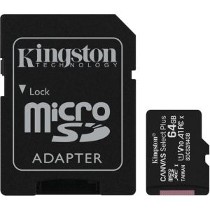 Kingston Canvas Select Plus A1/micro SDXC/64GB/UHS-I U1/Class 10/+ Adaptér SDCS2/64GB