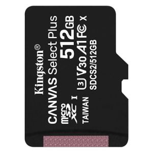 Kingston CANVAS SELECT PLUS/micro SD/512 GB/UHS-I U3 / Class 10 SDCS2/512GBSP