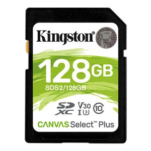 Kingston Canvas Select Plus U3/SDXC/128GB/UHS-I U3 / Class 10 SDS2/128GB