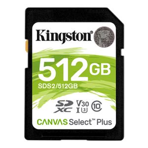 Kingston Canvas Select Plus U3/SDXC/512GB/UHS-I U3/Class 10 SDS2/512GB