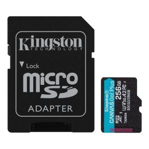 Kingston Canvas Go Plus A2/micro SDXC/256GB/UHS-I U3/Class 10/+ Adaptér SDCG3/256GB