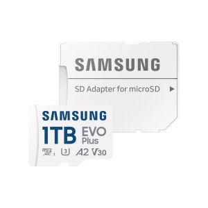 Samsung EVO Plus/micro SDXC/1TB/UHS-I U3 / Class 10/+ Adaptér/Biela MB-MC1T0SA/EU