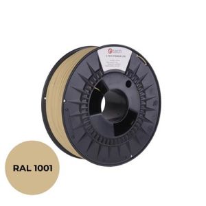 Tlačová struna (filament) C-TECH PREMIUM LINE, PLA, béžová, RAL1001, 1,75mm, 1kg 3DF-P-PLA1.75-1001