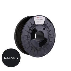 Tlačová struna (filament) C-TECH PREMIUM LINE, ASA, dopravná čierna, RAL9017, 1,75mm, 1kg 3DF-P-ASA1.75-9017