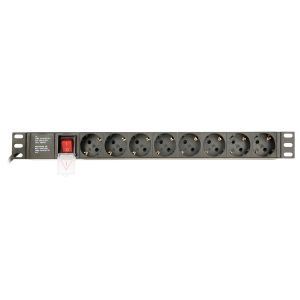 Gembird PDU 8 schucko, 1U, 16 A, 3m EG-PDU-014