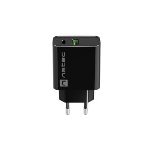 Univerzálna nabíjačka Natec RIBERA 20W 1X USB-A + 1X USB-C, čierna NUC-2062