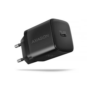 AXAGON ACU-PD30, Sil nabíjačka do siete 30W, 1x port USB-C, PD3.0/PPS/QC4+/SFC/AFC/Apple, čierna ACU-PD30