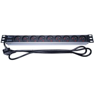 PremiumCord panel do 19" 1U, 9x230V, 2m PDU-F10G09