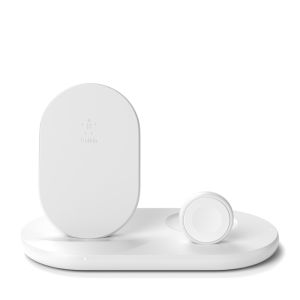 BELKIN Qi 3v1 nabíjací stojan, biely (iPhone, Apple Watch, AirPods) WIZ001vfWH