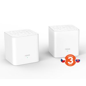 Tenda Nova MW3 (2-pack) WiFi AC1200 Mesh systém Dual Band, 2x LAN/WAN, MU-MIMO, SMART aplikácie 75011832