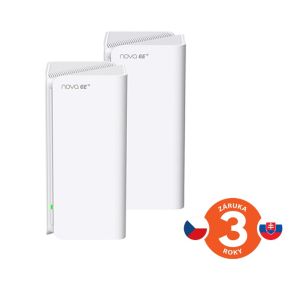 Tenda Nova MX21 Pro (2-pack) WiFi6E AXE5700 Mesh Gigabit systém, 6x GLAN/GWAN, WPA3, VPN, SK app 75012006