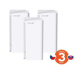 Tenda Nova MX21 Pro (3-pack) WiFi6E AXE5700 Mesh Gigabit systém, 9x GLAN/GWAN, WPA3, VPN, SK app 75012002