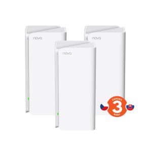 Tenda Nova MX15 Pro (3-pack) WiFi 6 AX5400 Mesh Gigabit systém, 9x GLAN/GWAN, WPA3, VPN, SK app 75012010