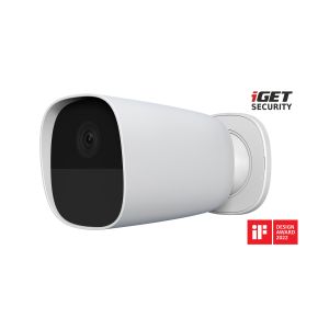 iGET SECURITY EP26 White - WiFi bateriová FullHD kamera, IP65, zvuk, samostatná a pre alarm M5-4G SK 75020626