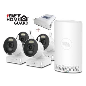 iGET HGNVK88004P + BATÉRIE ZADARMO - bateriový bezdrôtový WiFi FullHD set, 8CH NVR + 4x FullHD kamera 75020565