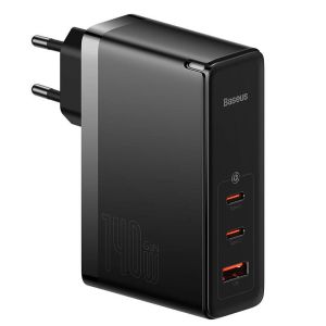 Baseus CCGP100201 GaN5 Pro Fast Nabíjačka USB + 2xUSB-C 140W Black 6932172610227