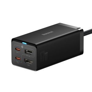 Baseus Nabíjačka do siete GaN5 Pre 2x USB-C/USB-A/HDMI 67W kábel 1.5m/USB-C kábel 1m čierna 6932172613006