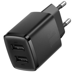 Baseus nabíjačka do siete Compact 2xUSB 10,5W čierna 6932172606909