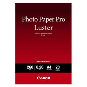 Canon Photo Paper Pro Luster, LU-101, foto papier, lesklý, 6211B006, biely, A4, 260 g/m2, 20 ks, atramentový