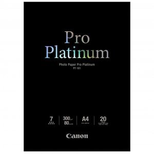 Canon Photo Paper Pro Platinum, PT-101 A4, foto papier, lesklý, 2768B016, biely, A4, 300 g/m2, 20 ks, atramentový