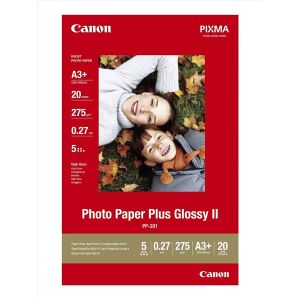 Canon Photo Paper Plus Glossy, PP-201 A3+, foto papier, lesklý, 2311B021, biely, A3+, 13x19", 275 g/m2, 20 ks, atramentový