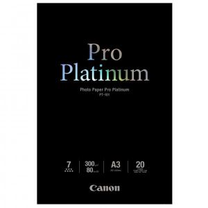 Canon Photo Paper Pro Platinum, PT-101 A3, foto papier, lesklý, 2768B017, biely, A3, 300 g/m2, 20 ks, atramentový