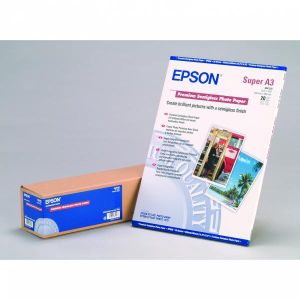 Epson Premium Semigloss Photo Paper, C13S041328, foto papier, pololesklý, biely, Stylus Photo 1270, 2000P, A3+, 251 g/m2, 20 ks,