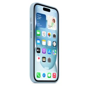 iPhone 15 Silicone Case with MS - Light Blue MWND3ZM/A