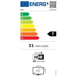 Acer/CZ342C/34"/VA/3440x1440/180Hz/0,5ms/Black/2R UM.CC2EE.V01