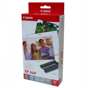 Canon Papier pre termosublimačné tlačiarne, KP-36IP, termosublimačná papier, s atramentovou kazetou typ 7737A001, biely, CP-220,