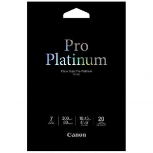 Canon Photo Paper Pro Platinum, PT-101, foto papier, lesklý, 2768B013, biely, 10x15cm, 4x6", 300 g/m2, 20 ks, atramentový