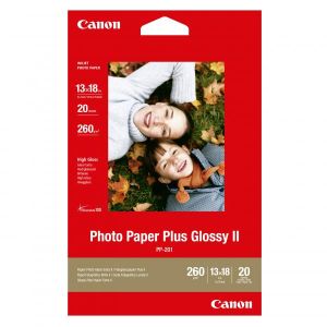 Canon Photo Paper Plus Glossy, PP-201 5x7, foto papier, lesklý, 2311B018, biely, 13x18cm, 5x7", 265 g/m2, 20 ks, atramentový