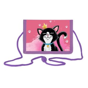 Detská peňaženka so šnúrkou - Cat Queen