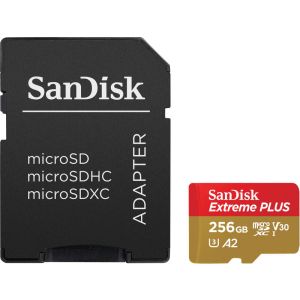 SanDisk Extreme PLUS/micro SDXC/256GB/UHS-I U3/Class 10/+ Adaptér SDSQXBD-256G-GN6MA