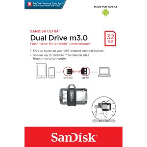 SanDisk Ultra Dual Drive M3/32GB/USB 3.0/Micro USB + USB-A SDDD3-032G-G46