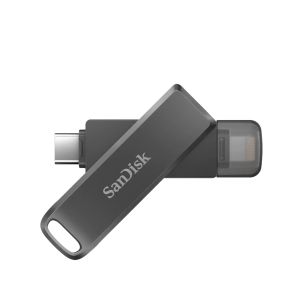 SanDisk iXpand Flash Drive Luxe/256GB/USB 3.0/Lightning + USB-A/Sivá SDIX70N-256G-GN6NE