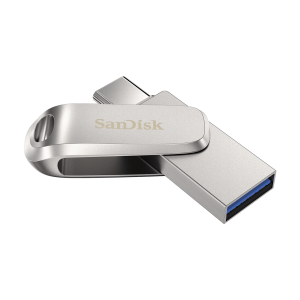 SanDisk Ultra Dual Drive Luxe/64GB/USB 3.1/USB-A + USB-C/Strieborná SDDDC4-064G-G46