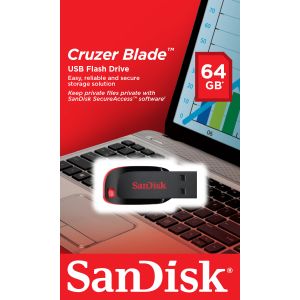 SanDisk Cruzer Blade/64GB/USB 2.0/USB-A/Čierna SDCZ50-064G-B35