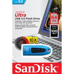 SanDisk Ultra/64GB/USB 3.0/USB-A/Modrá SDCZ48-064G-U46B