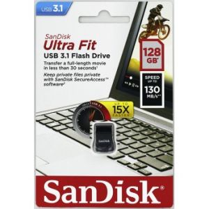 SanDisk Ultra Fit/128GB/USB 3.1/USB-A/Čierna SDCZ430-128G-G46