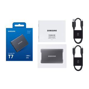 Samsung T7/4TB/SSD/Externý/Sivá/5R MU-PC4T0T/WW