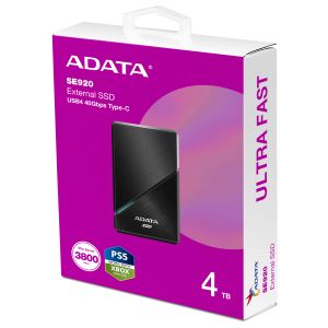 ADATA SE920/4TB/SSD/Externá/Čierna/5R SE920-4TCBK